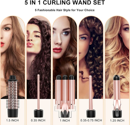 5-in-1 Professional Curling Iron Set