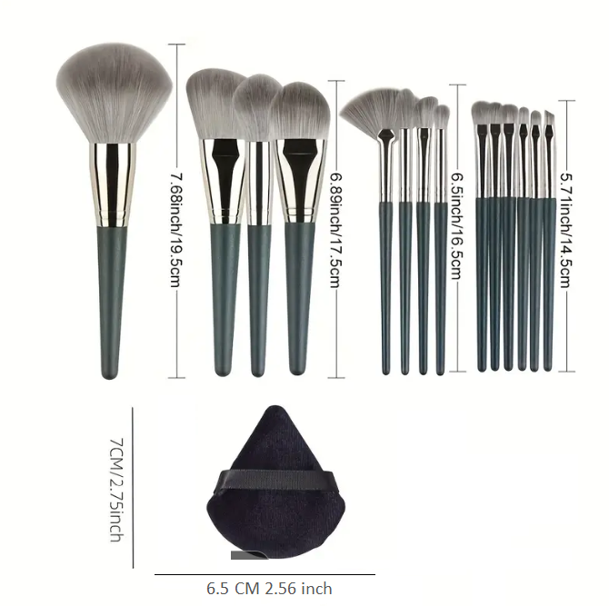 Luxury 14-Piece Professional Makeup Brush Set – Soft, High-Quality Bristles for Flawless Application