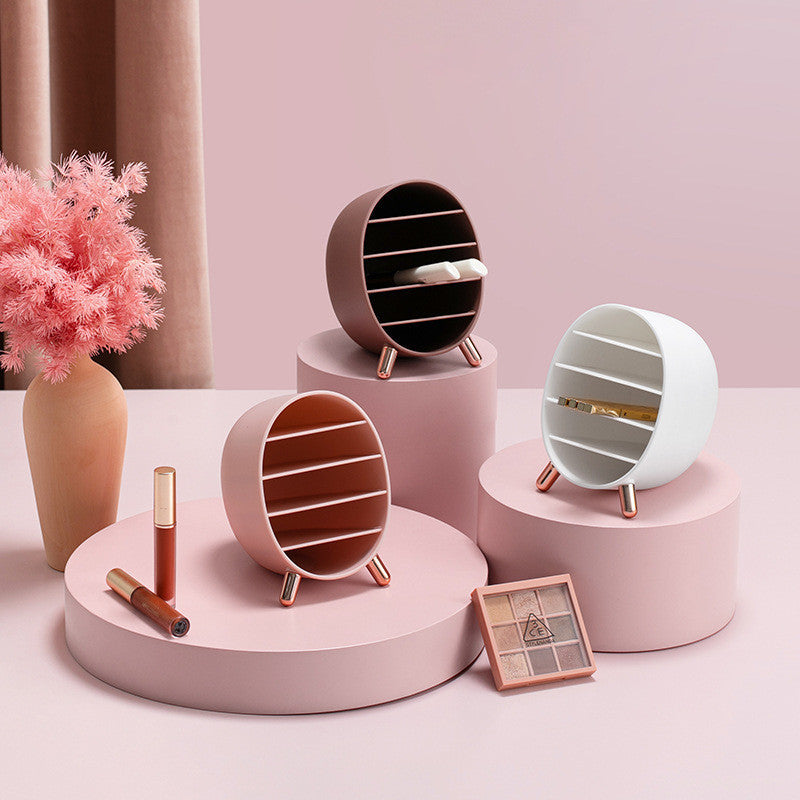 Lipstick Holder Make-up Organizer Cosmetic Storage Box Eye Shadow Lip Enamel Large Capacity Desktop Storage Rack For Home