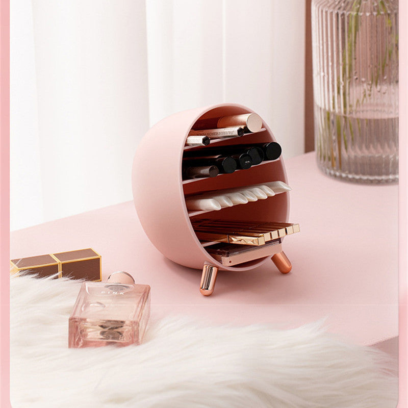 Lipstick Holder Make-up Organizer Cosmetic Storage Box Eye Shadow Lip Enamel Large Capacity Desktop Storage Rack For Home